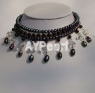 pearl garnet set