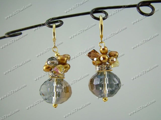 Wholesale Crystal Jewelry-pearl crystal earrings