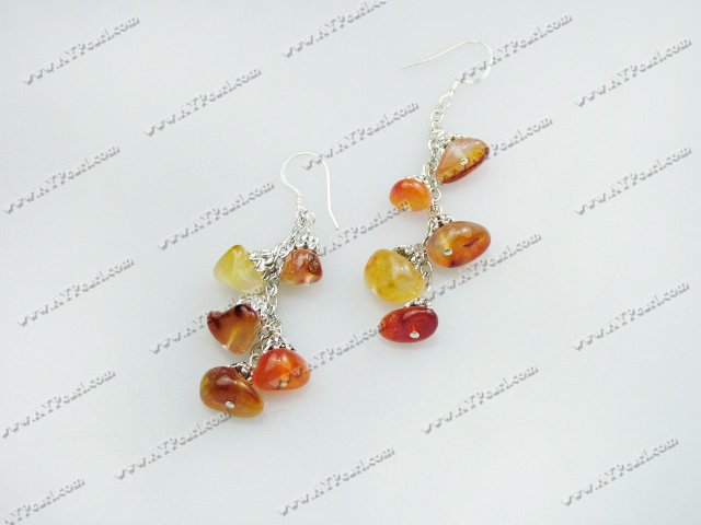 boucle d'oreille en agate