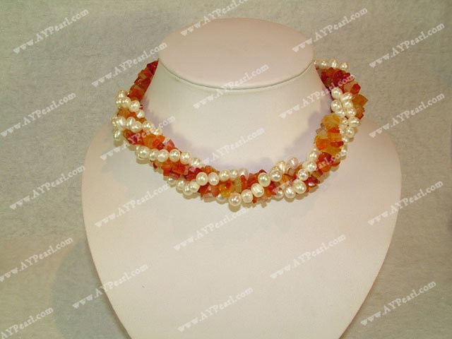 pearl agate necklace