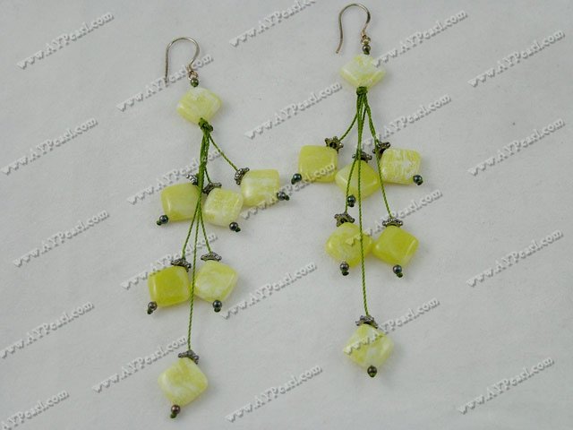 lemon stone earrings