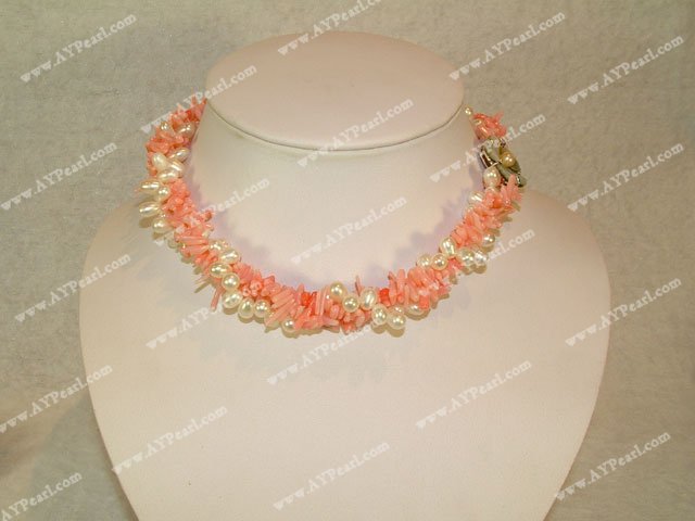 coral pearl necklace