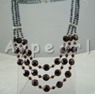 Wholesale pearl garnet necklace