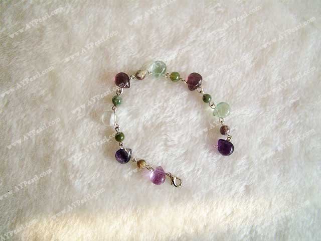 Rainbow fluorite bracelet