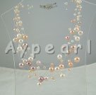 3 colors pearl necklace