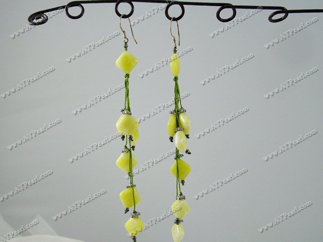 lemon stone earrings