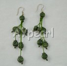 Wholesale earring-green stone earrings