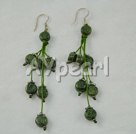 Wholesale Gemstone Earrings-green stone earrings