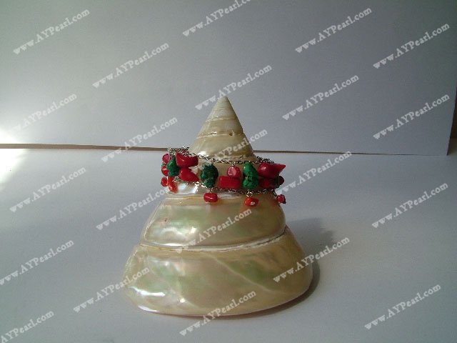 Turquoise coral bracelet