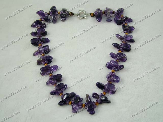 amethyst tiger eye necklace