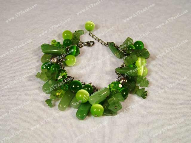 green crystal bracelet