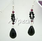 Wholesale Gemstone Earrings-black agate earring