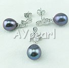 925 sterling silver pearl set