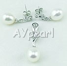 925 sterling silver pearl set