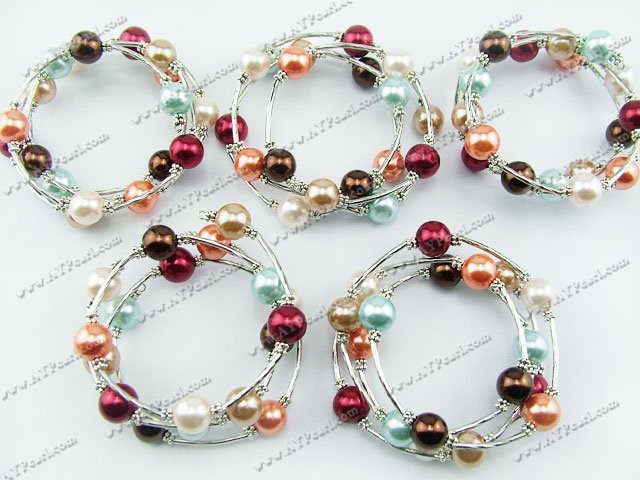 Acrylic manmade pearl bracelet (5 PCS)