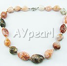 Wholesale Gemstone Necklace-Bamboo stone agate necklace