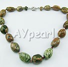 Wholesale Gemstone Necklace-Peacock stone agate necklace