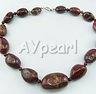 Wholesale Gemstone Necklace-Breciated jasper stone necklace