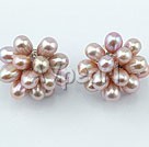 Wholesale Lotus pearl earrings