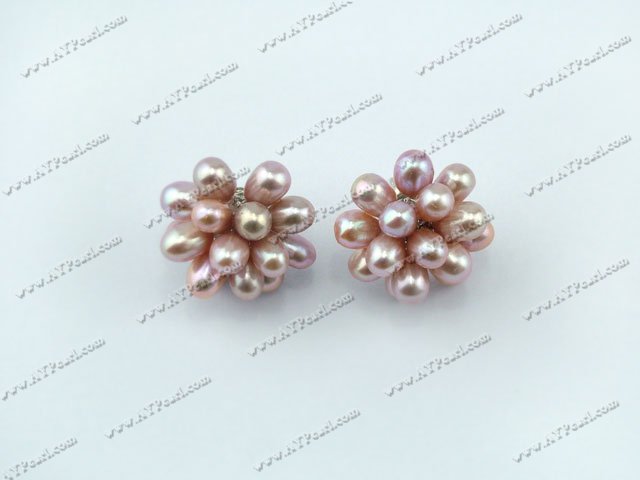 Lotus pearl earrings