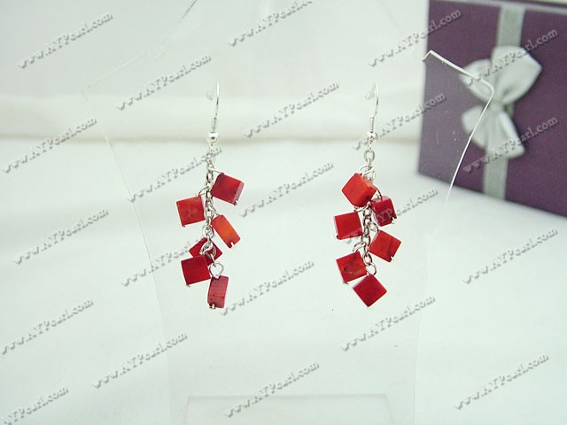 coral earrings