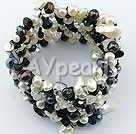 Wholesale Gemstone Bracelet-Pearl crystal multi stone bracelet