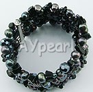 Wholesale Pearl black stone bracelet