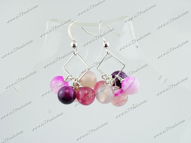 dyed agate earrings