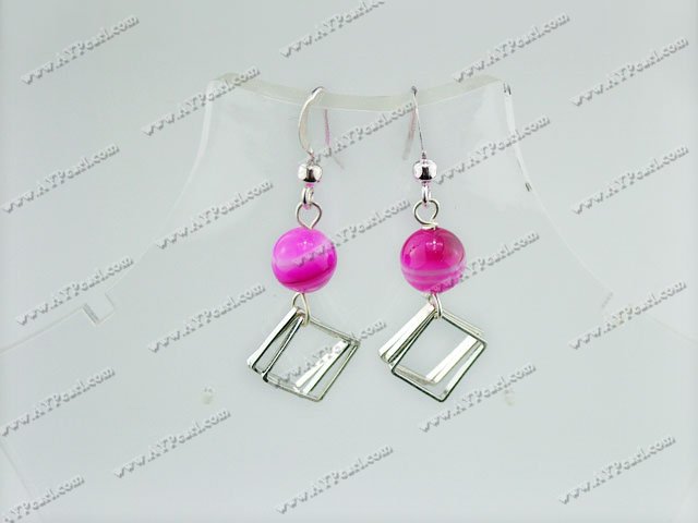 Boucles d'oreilles agate teints