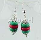 Boucles d'oreilles corail turquoise