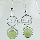 Wholesale Gemstone Earrings-serpentine jade earrings