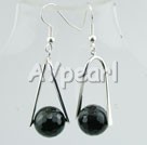 Wholesale Gemstone Earrings-black agate earring