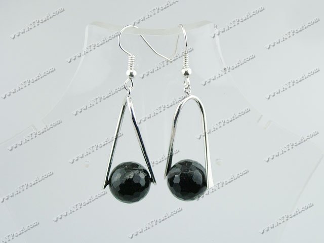 black agate earring