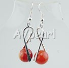 Wholesale earring-red carnelian earrings