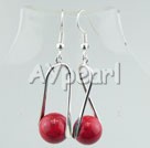Wholesale Gemstone Earrings-red alaqueca earrings