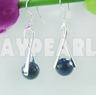 Wholesale Gemstone Earrings-blue agate earrings