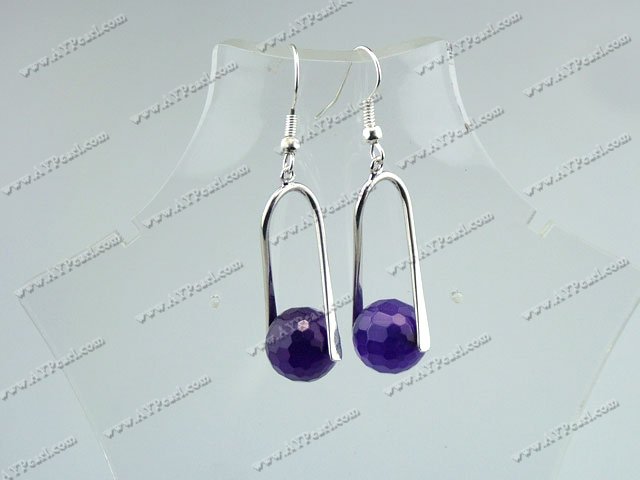 dyed agate earrings