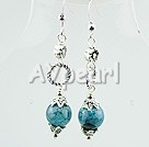 Wholesale Gemstone Earrings-blue agate earrings