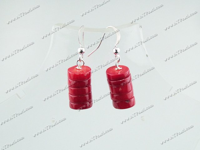 Boucles d'oreilles corail