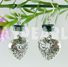 Wholesale phoenix earrings with tibet silver heart shape accessories