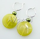 pearl peridot jade earrings