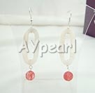 Wholesale earring-shell cherry quartz earrings