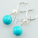 Wholesale earring-pearl turquoise earrings