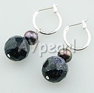 Wholesale Gemstone Jewelry-pearl blue sandstone earrings