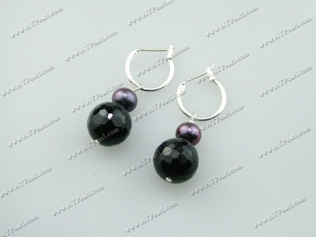 Pearl Black Crystal Ohrringe