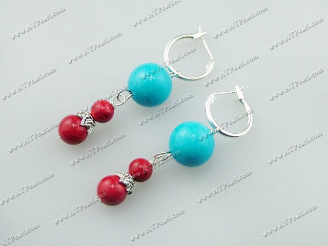 Boucles d'oreilles turquoise alaqueca