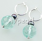 pearl crystal earrings