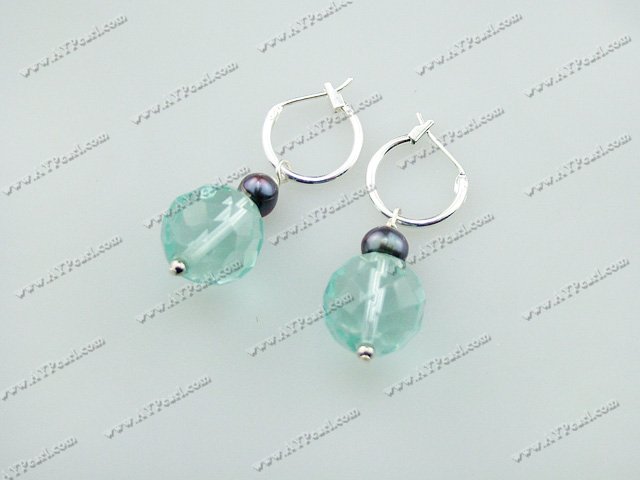 pearl crystal earrings