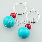 Wholesale earring-alaqueca blue turquoise earrings