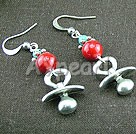 turquoise coral earrings